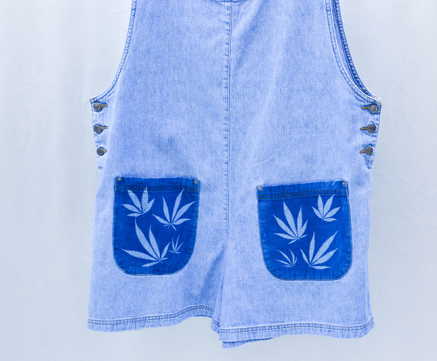 Women's Large Upcycled Denim Romper